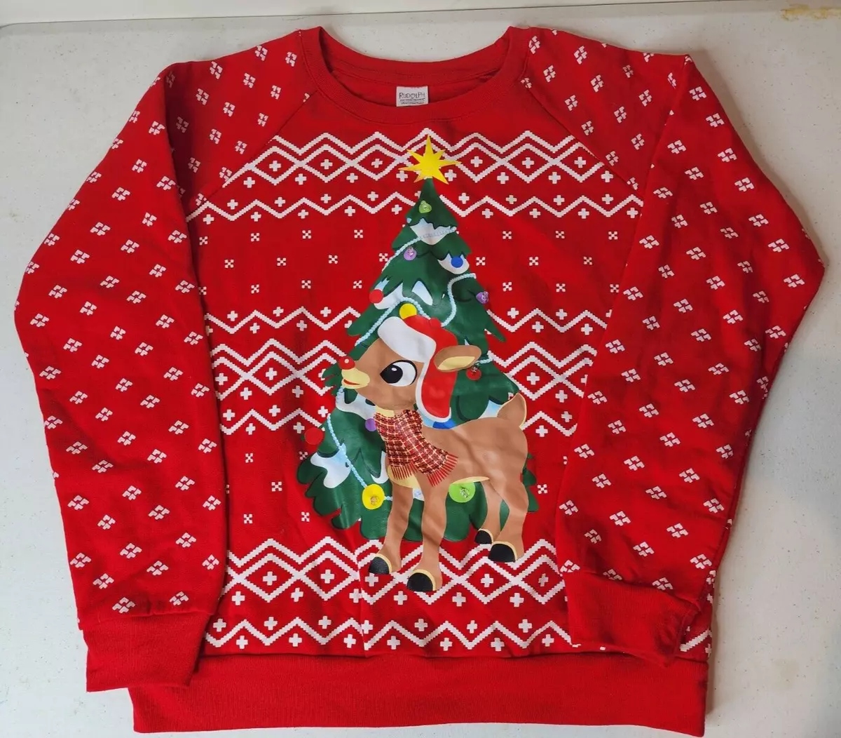 Rudolph light deals up sweater