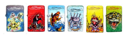 Ed Hardy Oil Lighter Tattoo Design Flip-Top Flint Refillable your choice one - Picture 3 of 37