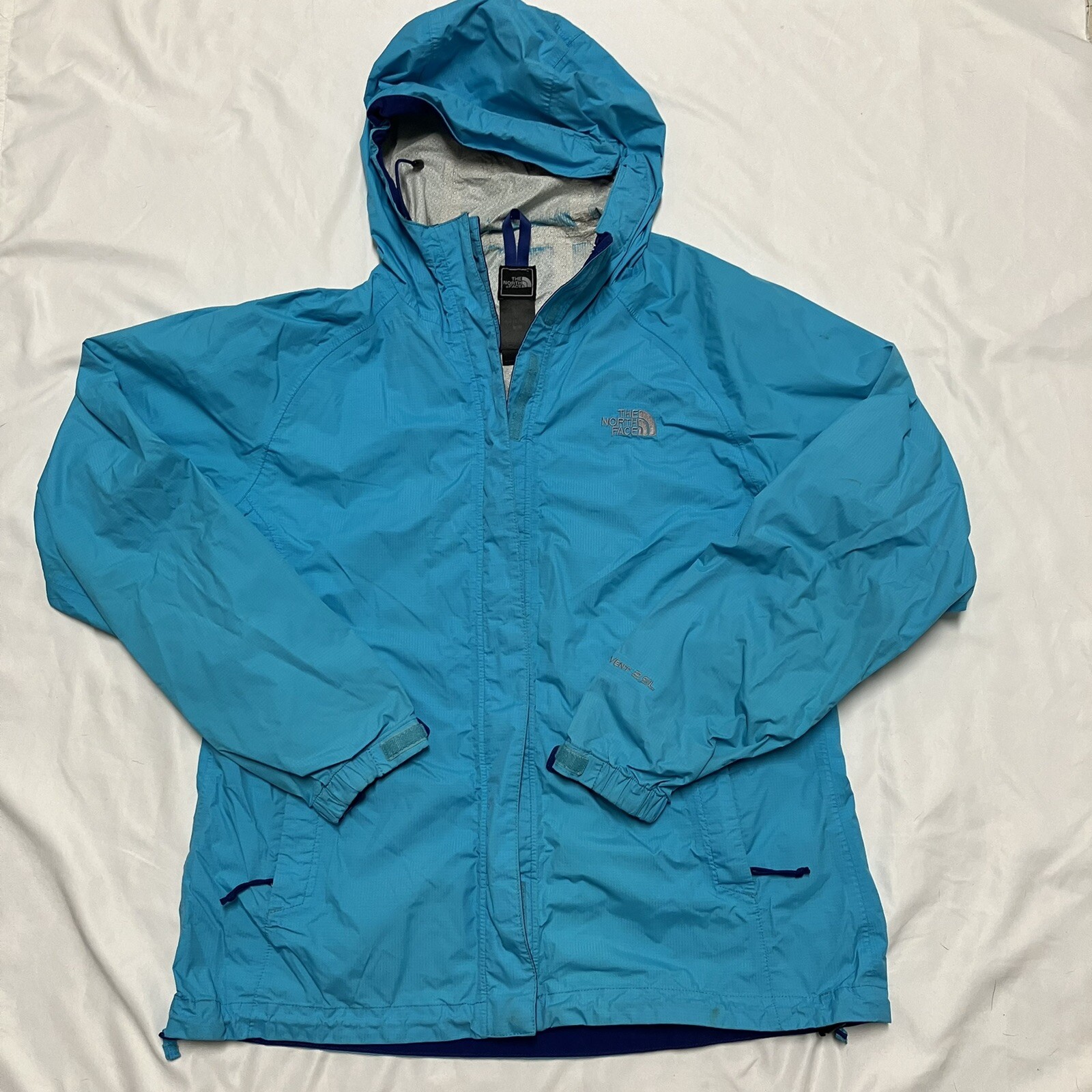 The North Face Women's Hyvent 2.5L Blue Windbreaker Jacket Size Medium Real