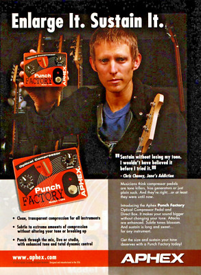 vtg 00s APHEX PUNCH FACTORY PEDAL MAGAZINE PRINT AD Janes Addiction CHRIS CHANEY