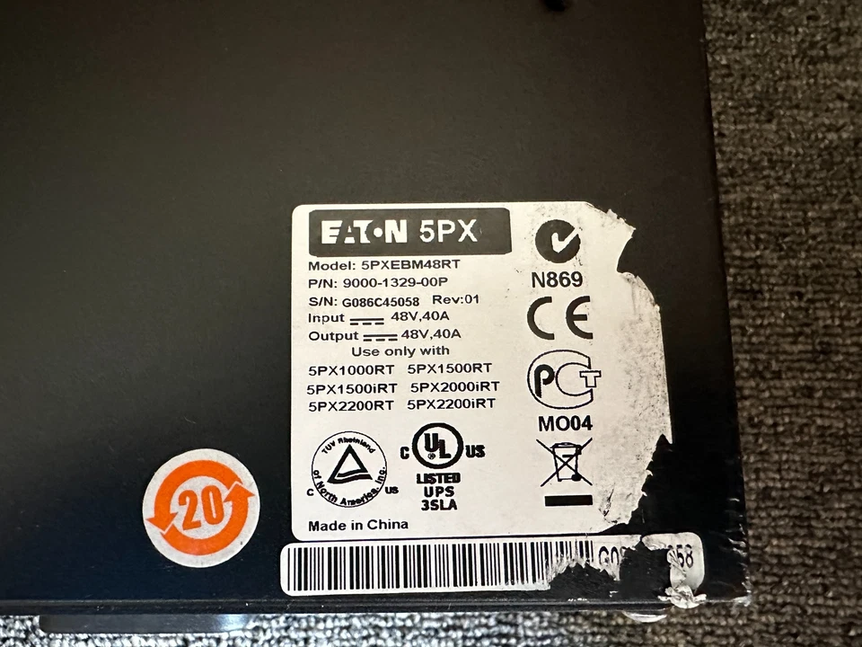 EATON 5PXEBM48RT 5PX 48V R/T EBM 2U PACOTE DE MÓDULO DE BATERIA ESTENDIDA EXTERNA - Imagem 4 de 4