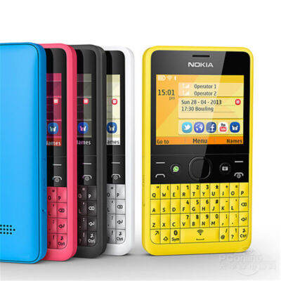 Nokia Asha 210 GSM Unlocked QWERTY Keyboard Bluetooth Wifi Dual SIM Phone DE  