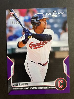 Jose Ramirez - 2022 Topps Now Postseason PS51 Purple Parallel 18/25