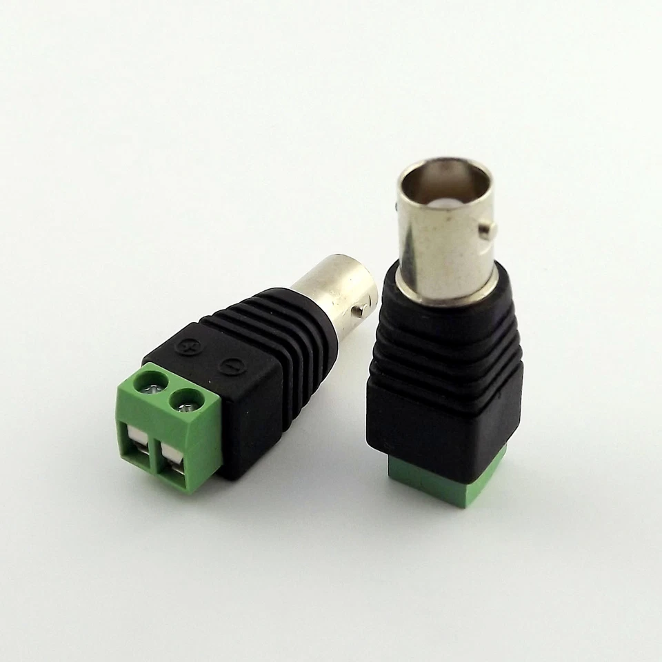 10x Coax CAT5 To CCTV Coaxial Coax Camera BNC Female Jack Video Balun Connector - Image 4 of 4
