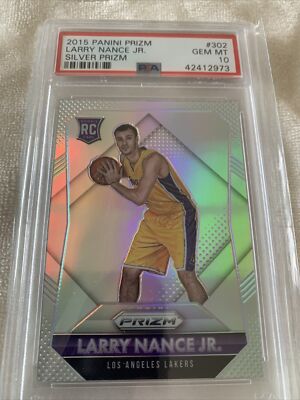 Larry Nance Jr 2015 Panini SILVER Prizm Rookie Card #302 PSA 10