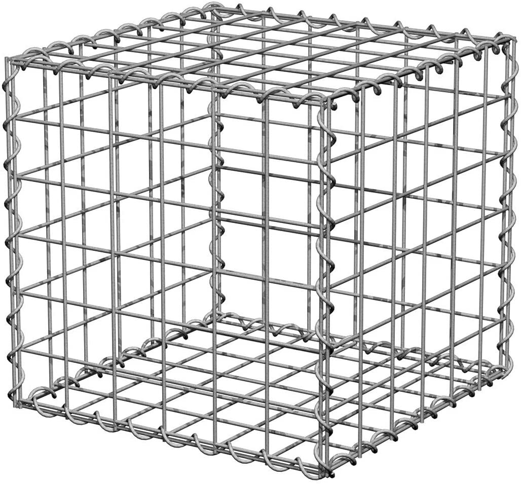 PowaPost Galvanised Landscaping Cube Wire Gabion Basket 300 x 300 x 300mm