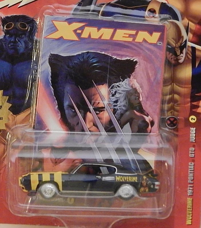1971 Pontiac GTO Judge Sports Muscle Car Johnny Lightning Marvel X-Men Wolverine - Image 2 of 4