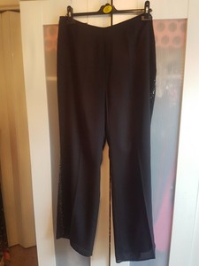 ladies black evening trousers