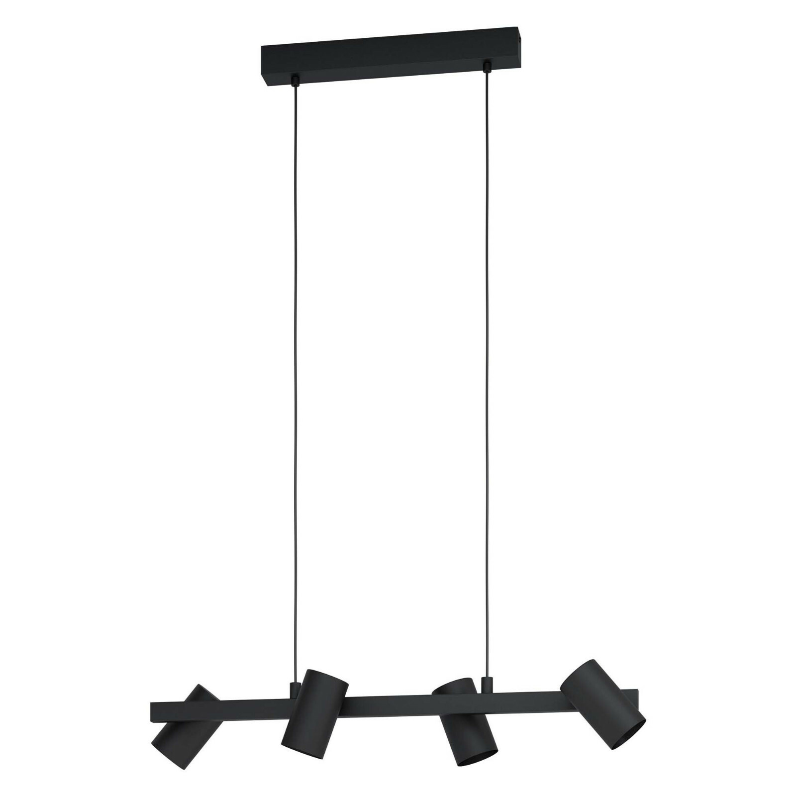 Lampadario Moderno 4 Luci Nero GL0402 - Faretti Orientabili Design