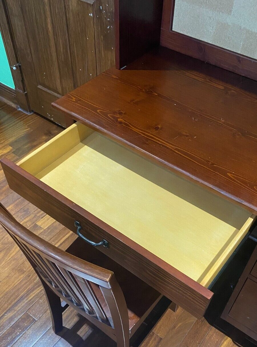 Pottery Barn ホワイト 木製 デスク 引き出し付き ポッタリーバーン