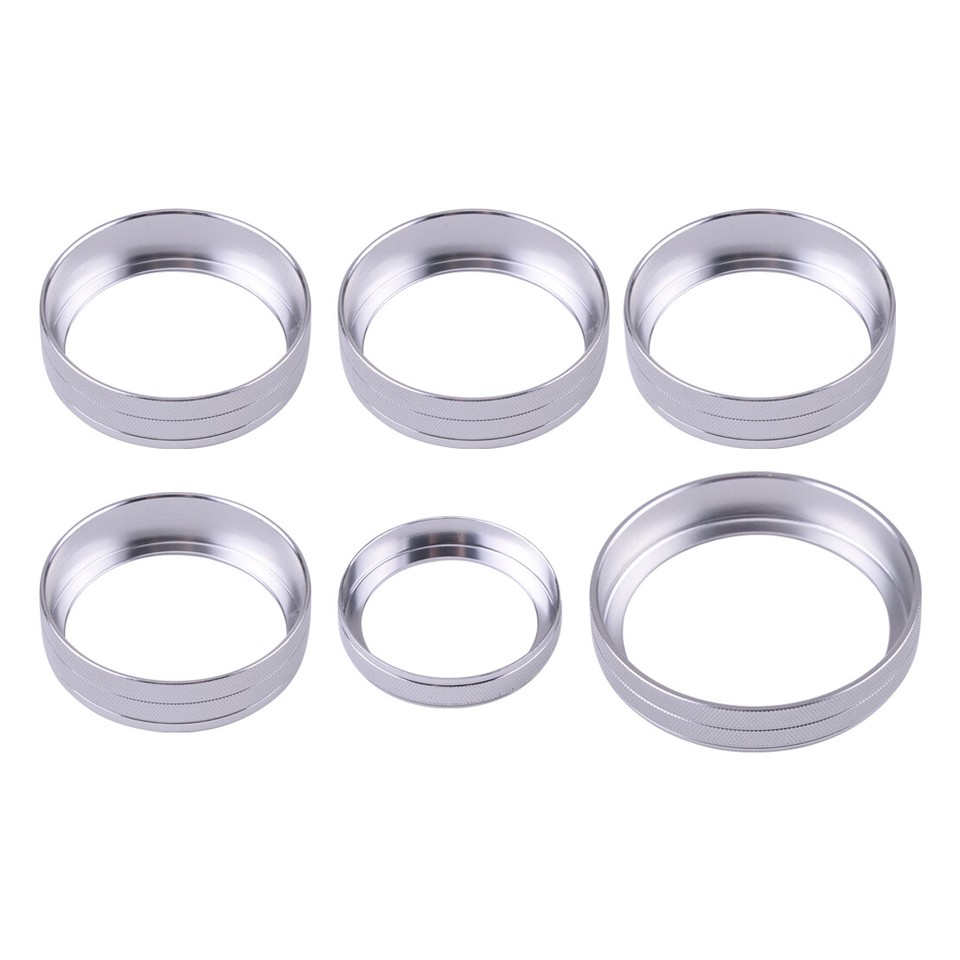 6x Air Condition Audio Switch Knob Trim Ring Fit For Ford F150 2016
