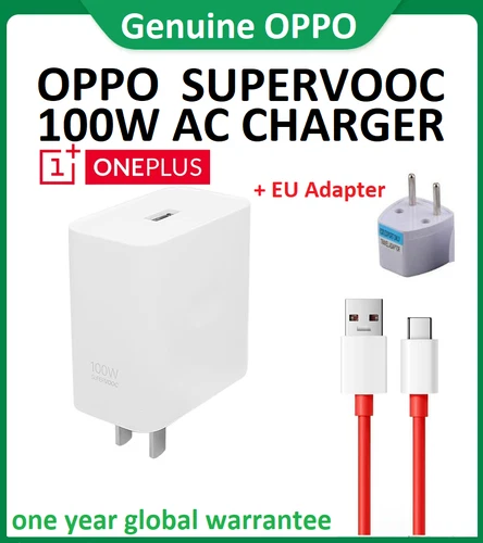 One Plus Oppo Supervooc 100W Schnell AC Ladegerät US Stecker + Kabel, UK EU AU Konverter - Bild 2 von 17