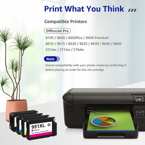 Lote de 1-15 tintas 950XL 951XL para HP Office Pro 8615 8625 8100 276dw 251dw - Imagen 2 de 15