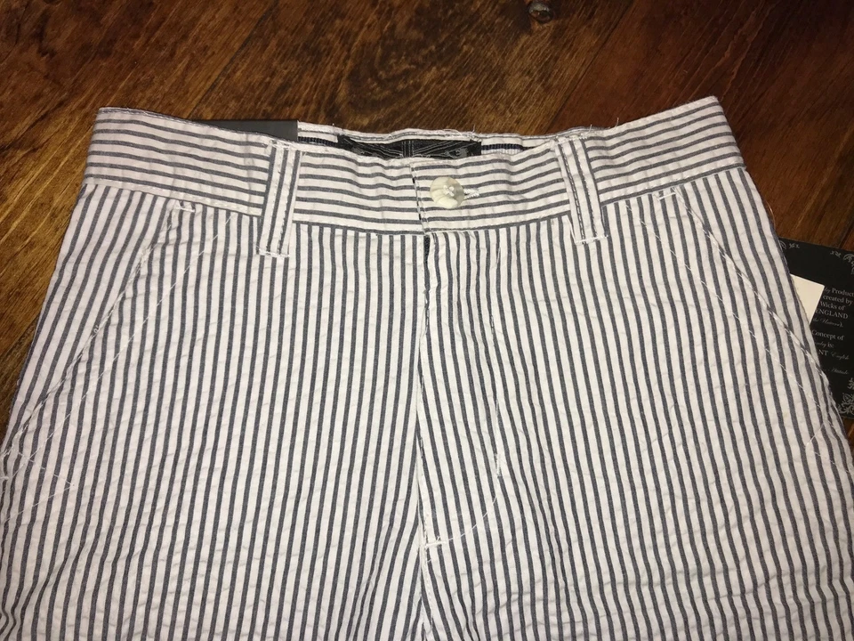 Nuevo con etiquetas Pantalones Cortos English Laundry Seersucker Rayas Niños Talla 4 100% Algodón  Foto 2 de 4