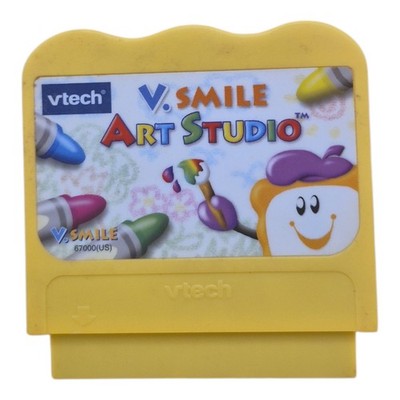 VTech V.Smile Art Studio Game Cartridge Modern Plastic Orange Pattern Mint Ship