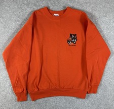 Vintage Tiger Cubs BSA scouts Orange Crewneck Sweatshirt Size Large USA made