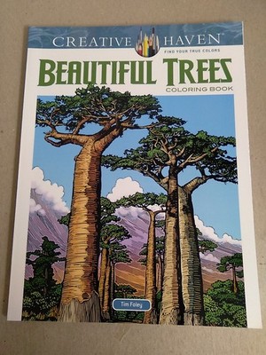 Creative Haven Beautiful Trees Coloring Book by Tim Foley (2017, Trade...