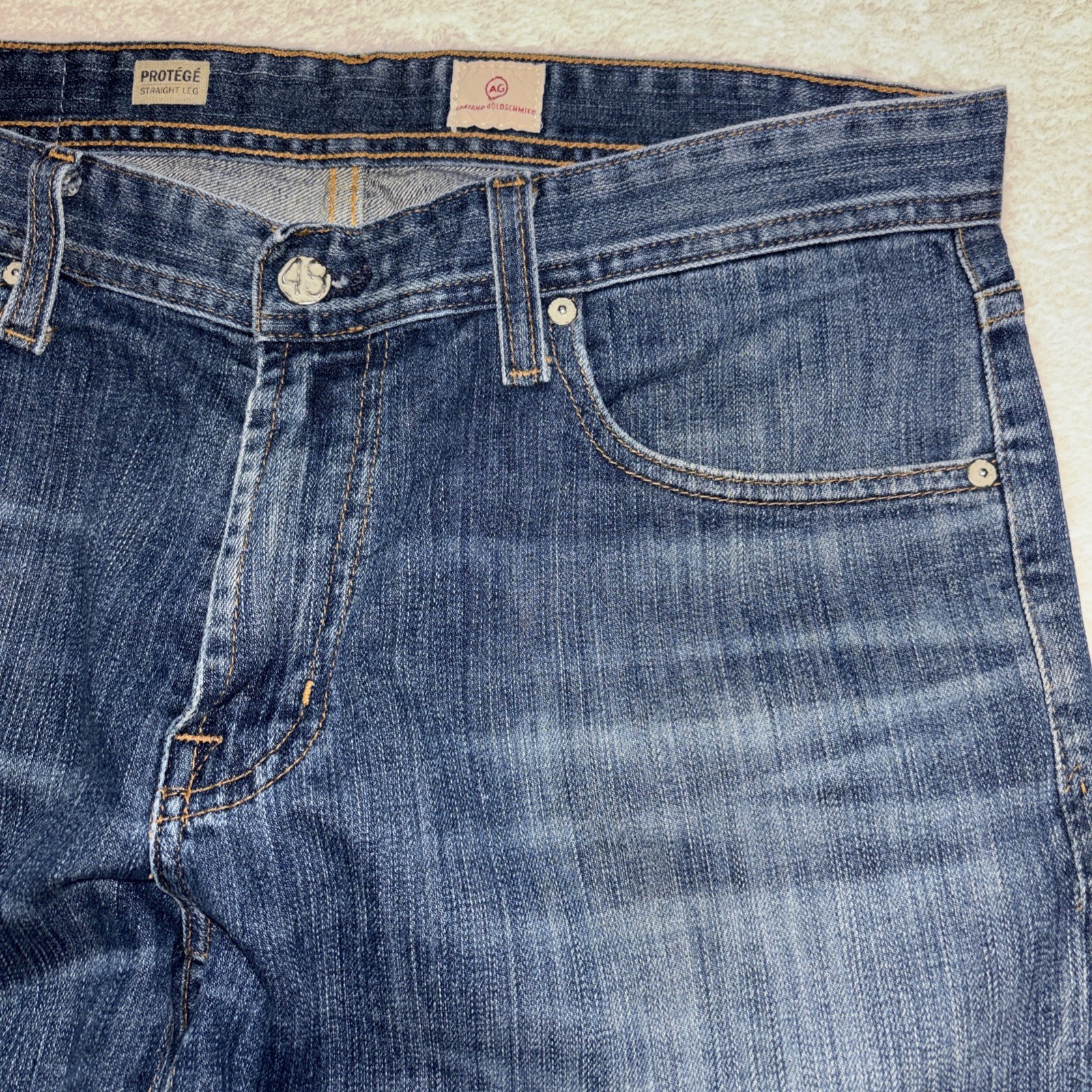 AG Adriano Goldschmied Jeans Mens 33x32 Blue The Protege Straight Leg Denim thumbnail 5