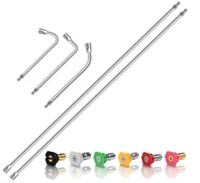 120" Pressure Washer Extension Wand,2 Pack 60 Inch Stainless Steel Power Wash...