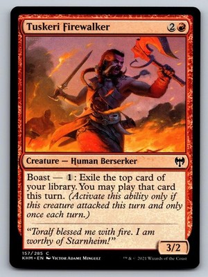Tuskeri Firewalker 157 Common Kaldheim Magic: The Gathering Near Mint