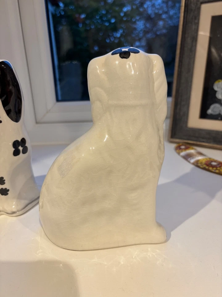 Arthur Wood Pareja De Colección De Perros Staffordshire Spaniel Cerámica Abrigo Foto 4 de 4