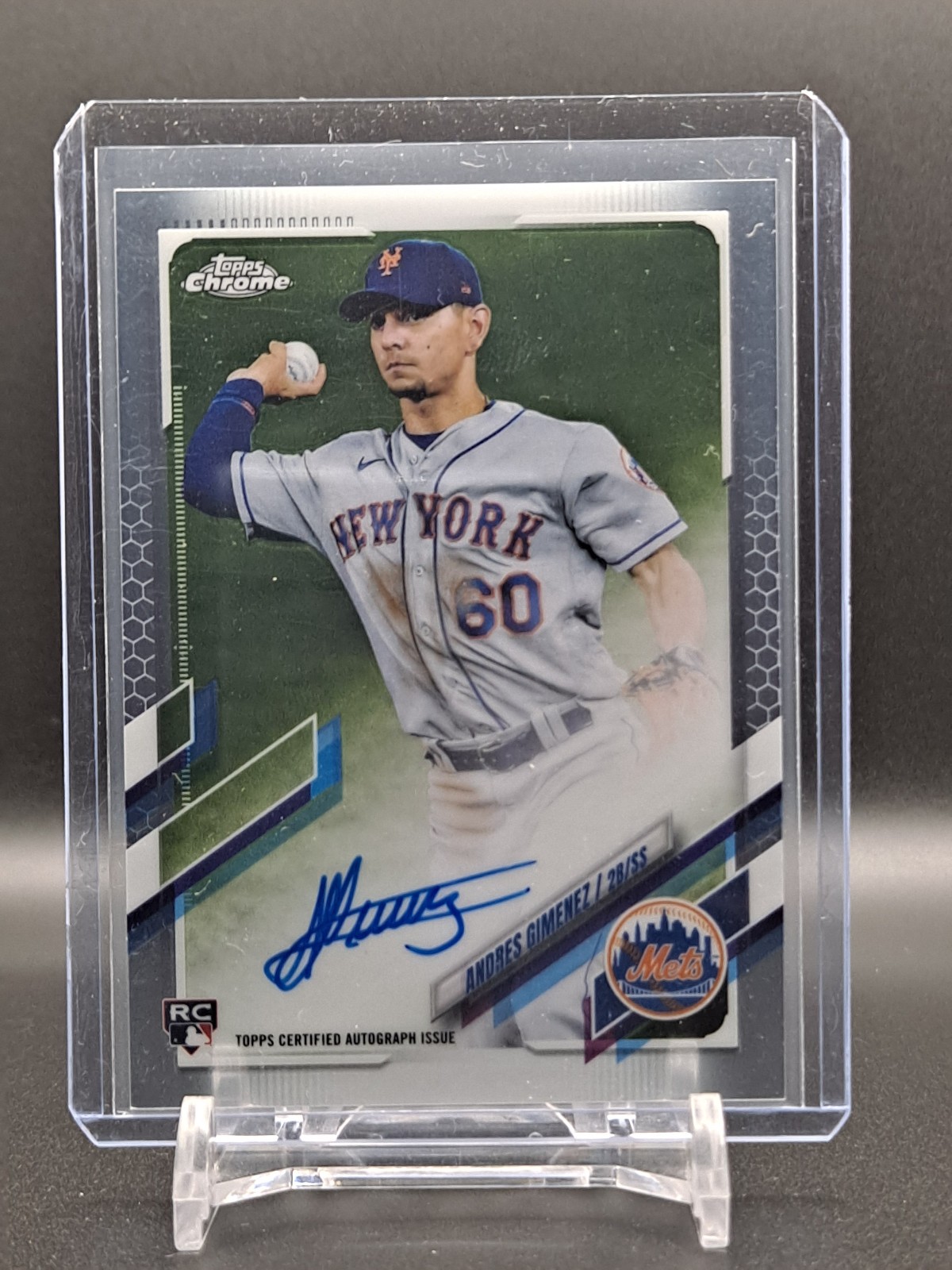 2021 Topps Chrome - Rookie Autographs Andres Gimenez #RA-AG (AU, RC)