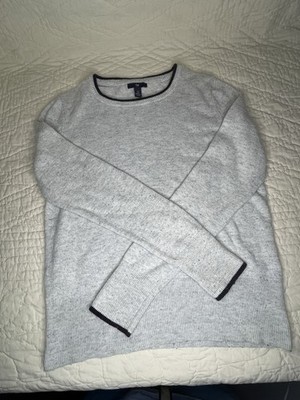 Gap Women s Gray Knit Crew Neck Long Sleeve Solid Pullover Sweater Size M