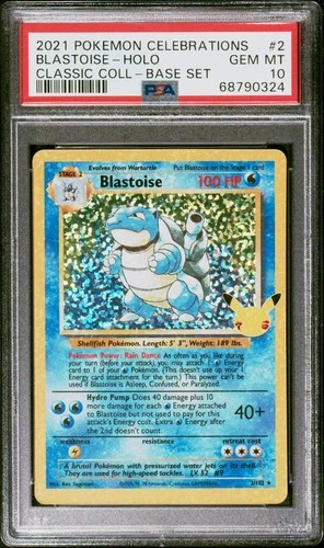 Pokemon Celebrations Classic Collection #2 Blastoise Holo PSA 10 Gem Mint