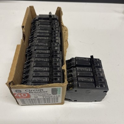 LOT of 13 GE 40A Double-Pole Standard Trip Circuit Breaker THQP240 