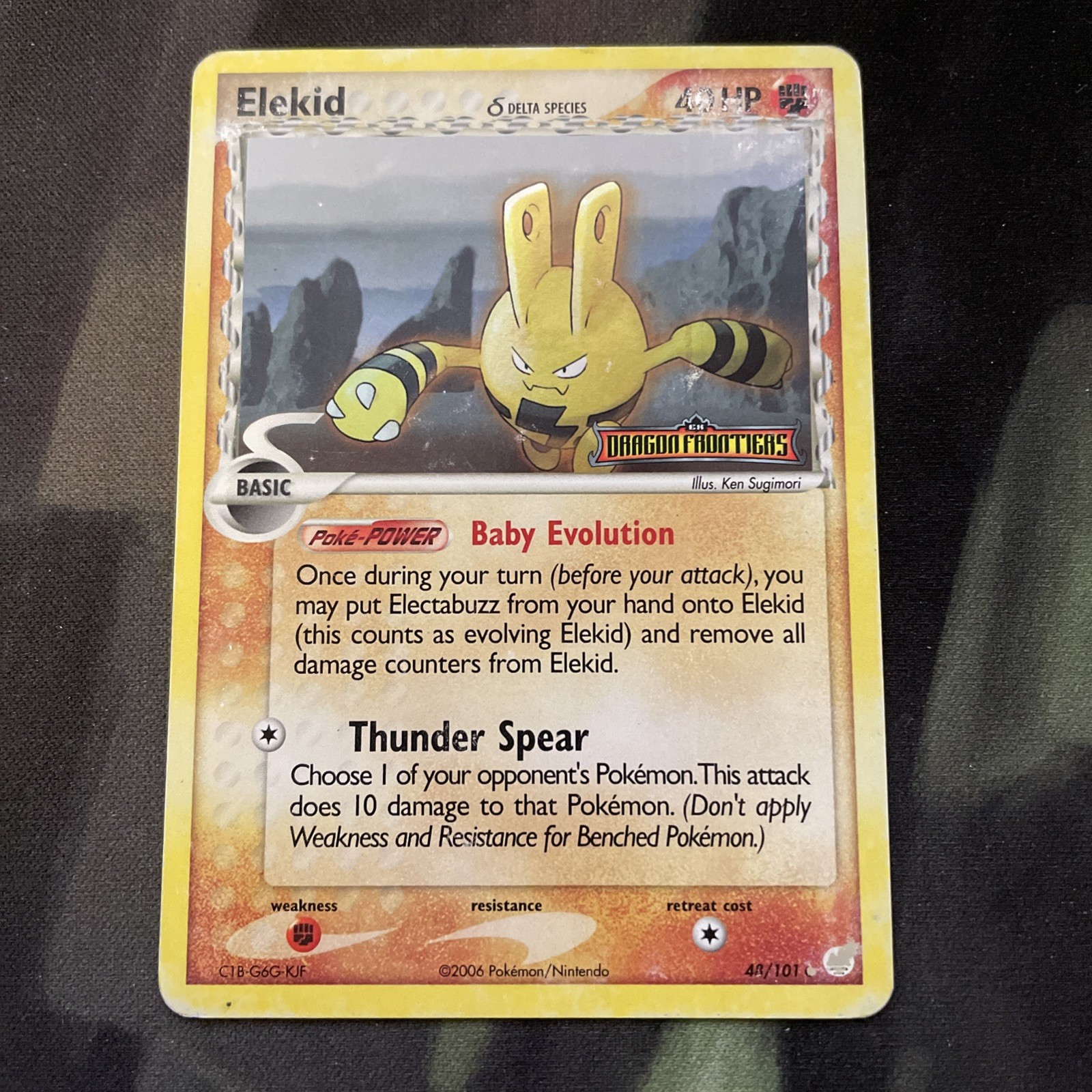 Elekid (Delta Species) 48/101 Dragon Frontiers Stamped Reverse Holo LP