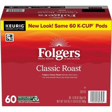 Folgers Classic Roast: Pure Medium Roast Coffee, 48 K-Cup Pods.