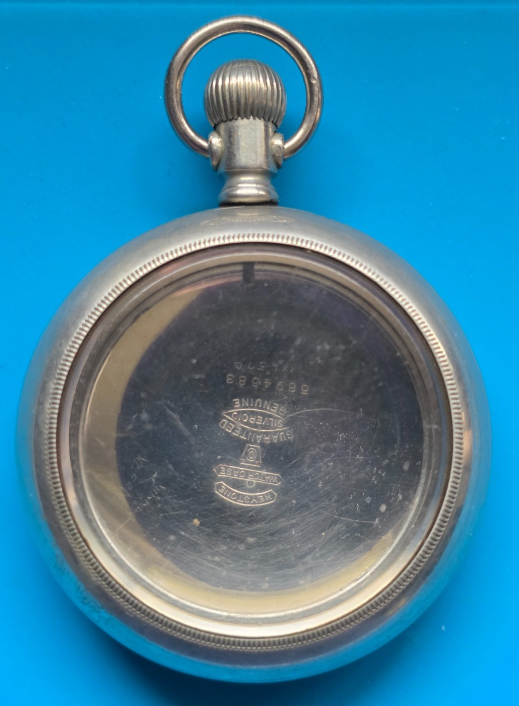 Big 18 Size Keystone Pendant & Lever Set Silveroid Pocket Watch Case