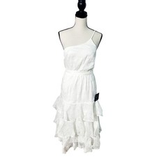 LULUS NEW NWT Womens Little White Ruffle Eyelet Dress Size XS Bridal  Graduation