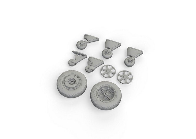 Eduard Accessories 648887 - 1:48 FM-2 Wheels 1/48 EDUARD - New