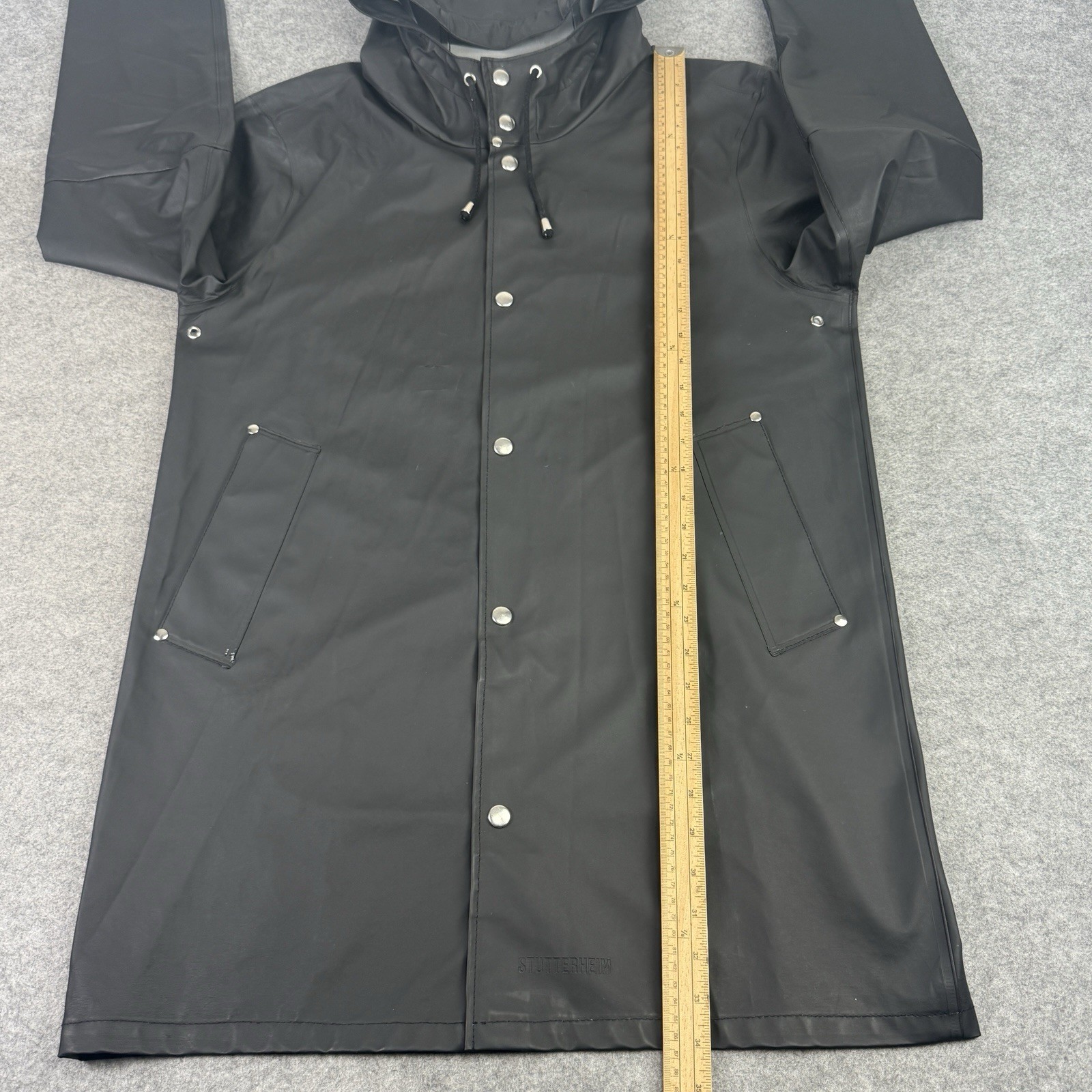 Stutterheim Jacket Mens Medium Black Stockholm Ru… - image 6