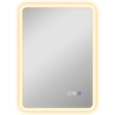 HOMCOM 70 x 50cm LED Bathroom Mirror, with Bluetooth - Silver Tone
