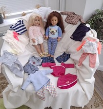 Our Generation Doll x 2 & Accessories Bundle Outfits Blonde Doll Brunette