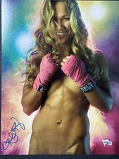 Ronda Rousey Signed 11x14 Built To Fight UFC Photo AUTO Fanatics