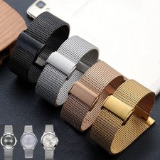 High End Stainless Steel Milanese Strap Metal Woven Mesh Band 18 20 21 22 24mm