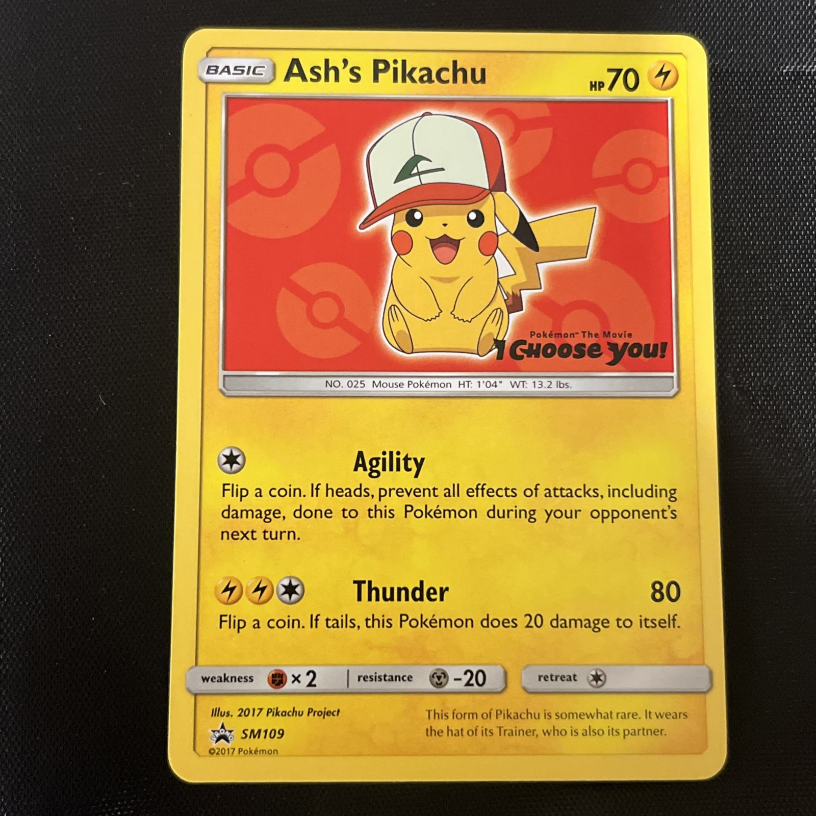 Ash's Pikachu SM109 Sm Regular