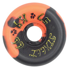 Dogtown Wheels K9 80s Street Black Orange Swirl 57mm 99A Skateboard Set of 4