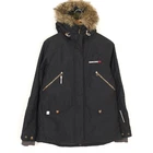 DIDRIKSONS Women Jacket Size EU40 (L) Black Insulated Full Zip Hooded Faux Fur