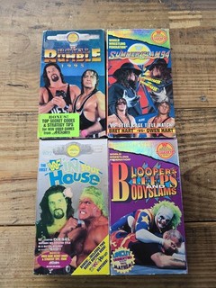 Lot Of 4 Wwf Vintage Vhs Cassette Tapes 1994 95