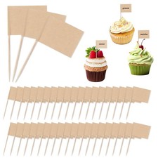 200 Pcs Food Labels for Buffet Blank Toothpick Flags Party Food Labels Cheese
