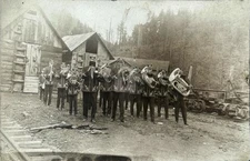 1912 Raine-Andrews Lumber Co. Band Evenwood WV RPPC Photo Postcard COPY