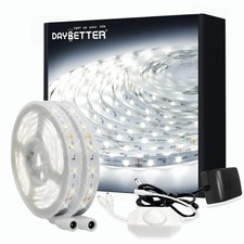 Tira de luz LED blanca, cuerda brillante regulable de 20-50 pies