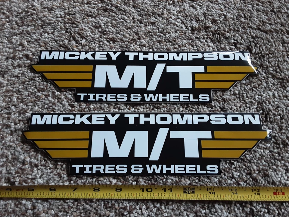 Lote de 2 calcomanías adhesivas para neumáticos de carreras Mickey Thompson M/T Outlaw Drag Radial SS Foto 2 de 3