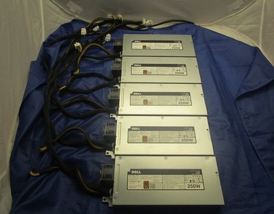 Q-ty of 5 Dell D250E-S0 250W Server Power Supply For PowerEdge R230 P/N: 0D09YF