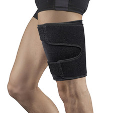 Thigh Brace, Hamstring Quadriceps Support and Thigh Wraps , Adjustable Compressi