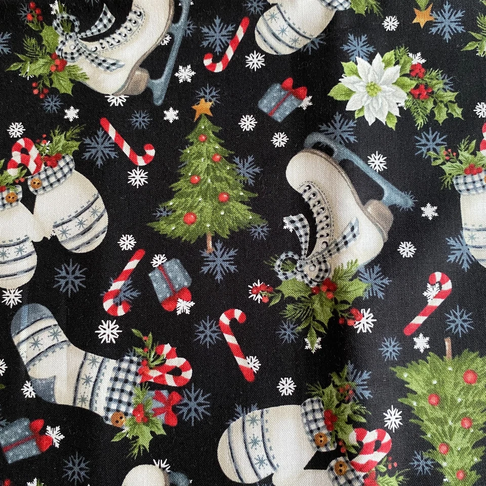 1.4 YD Farmhouse Christmas Fabric Northcott Quilting Cotton - Image 3 of 4